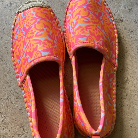 Sea Star beachwear Shoes - Women’s Pink & Orange Patterned Slip-On Espadrilles